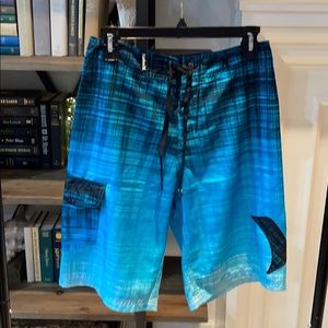 Hurley Board Shorts, Blue Ombré, Size 29